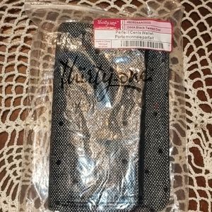 Thirty-one Black Tweed Dot Perfect Cents Wallet